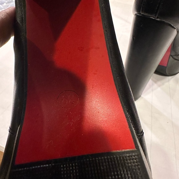 Red bottom platform heeled combat style boots | Size 9 (39EU) - Picture 6 of 10